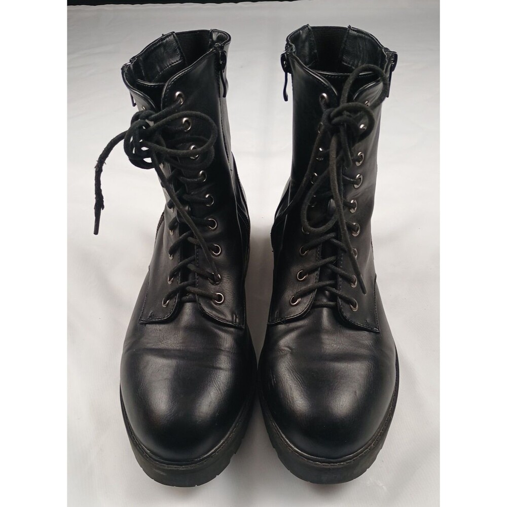 Womens Black Boots Lace & Zipper US Womens 10.5 Measured Torrid